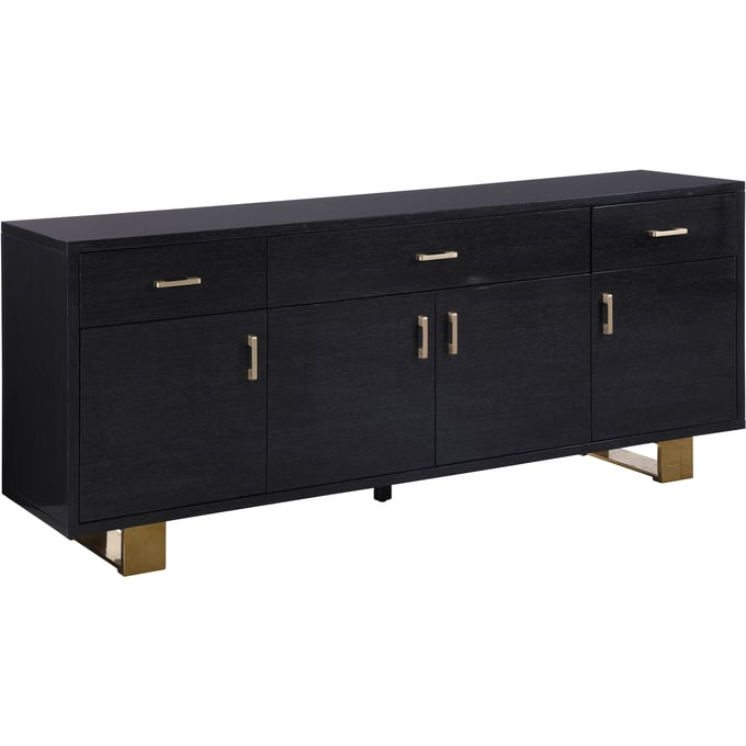 Meridian Furniture Excel Grey Gold Sideboard Buffet MRD-356