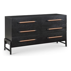 Meridian Furniture Kaya Black Vegan Leather Dresser