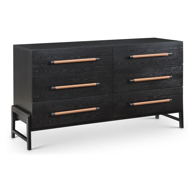 Meridian Furniture Kaya Black Vegan Leather Dresser MRD-360BLACK-D