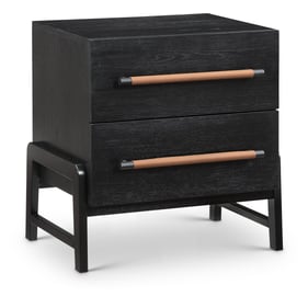 Meridian Furniture Kaya Black Vegan Leather Night Stand