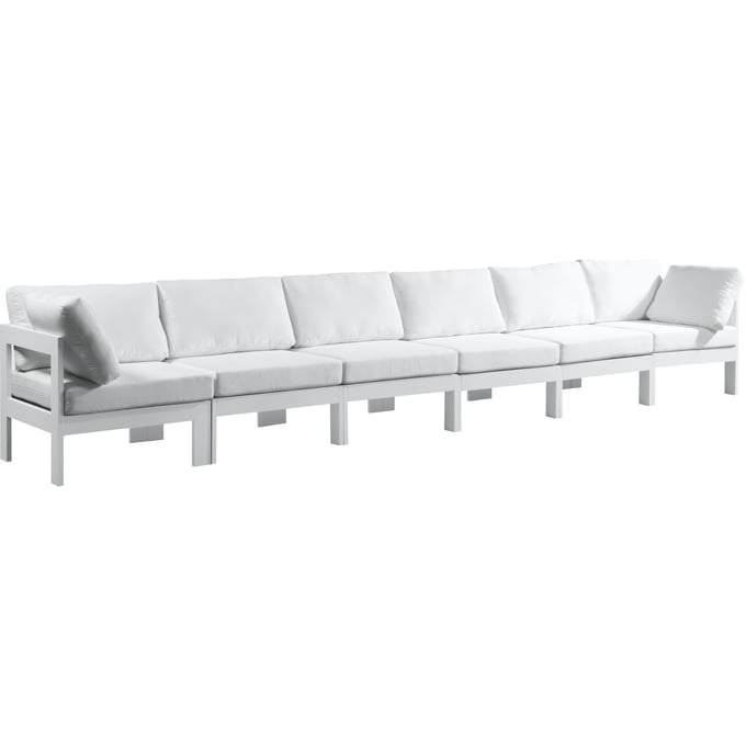 Meridian Furniture Nizuc White Outdoor Patio 6pc Modular Sofa MRD-375WHITE-S180A