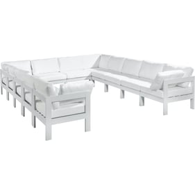 Meridian Furniture Nizuc White Fabric Outdoor Modular 12pc Sectional