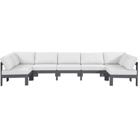 Meridian Furniture Nizuc White Outdoor 7pc Modular Sectional