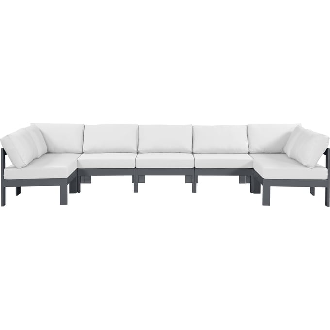 Meridian Furniture Nizuc White Outdoor 7pc Modular Sectional MRD-376WHITE-SEC7C