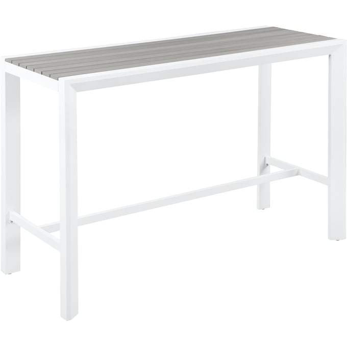 Meridian Furniture Nizuc Grey Outdoor Patio Rectangle Bar Table MRD-380-T