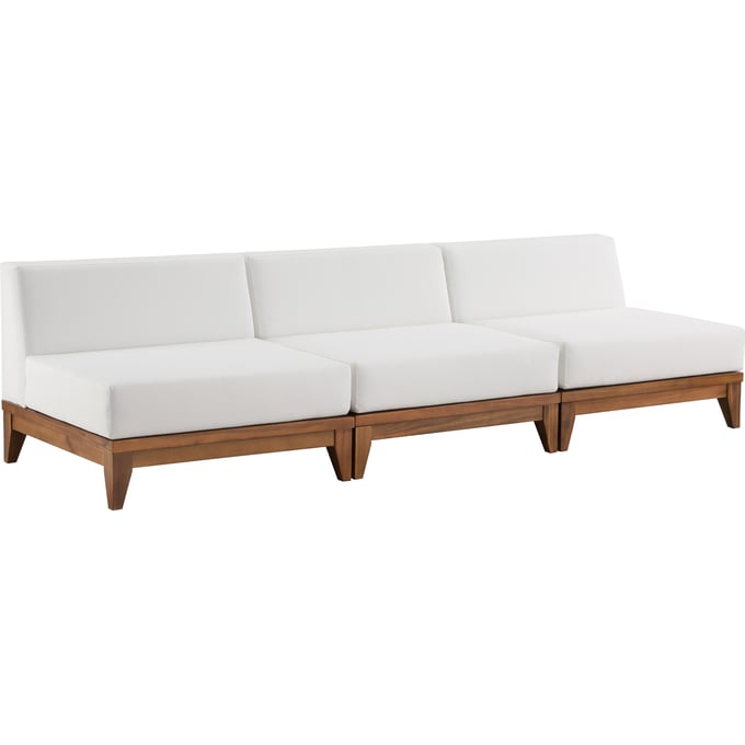 Meridian Furniture Rio Off White Fabric Outdoor Modular Armless Sofa MRD-389WHITE-S104