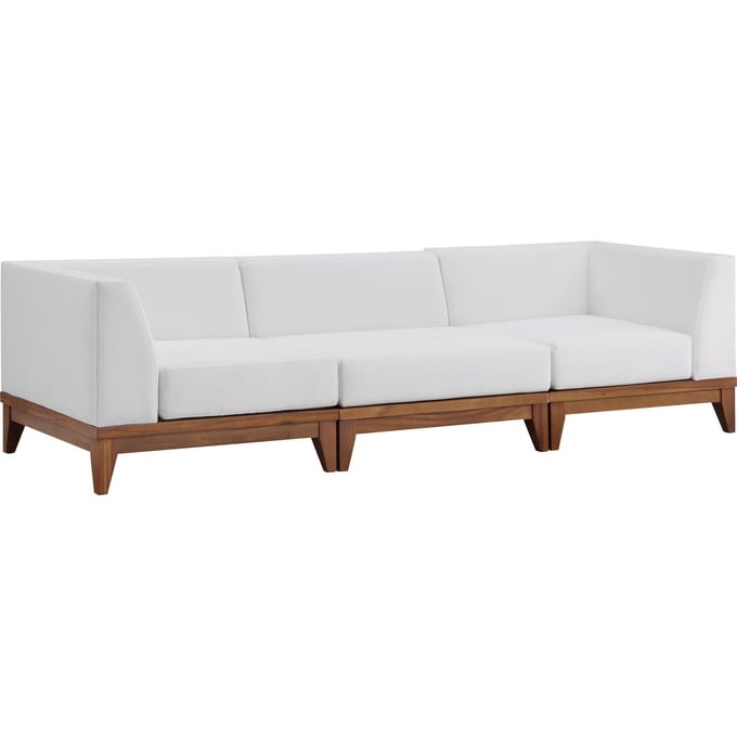 Meridian Furniture Rio Off White Fabric Outdoor Modular Sofa MRD-389WHITE-S96