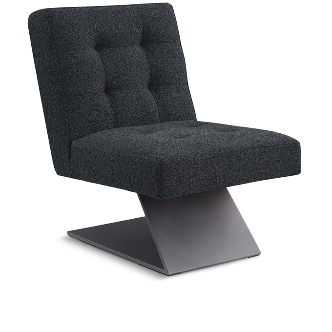 Meridian Furniture Zeal Black Boucle Fabric Accent Chair MRD-405BLACK