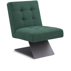 Meridian Furniture Zeal Green Boucle Fabric Black Accent Chair