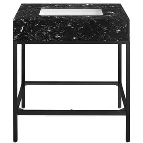 Meridian Furniture Marmo Black 30 Inch Bathroom Vanity