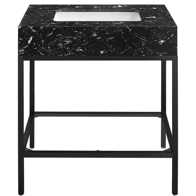 Meridian Furniture Marmo Black 30 Inch Bathroom Vanity MRD-407BLACK-30