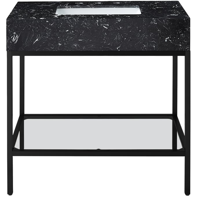 Meridian Furniture Marmo Black 36 Inch Bathroom Vanity MRD-407BLACK-36