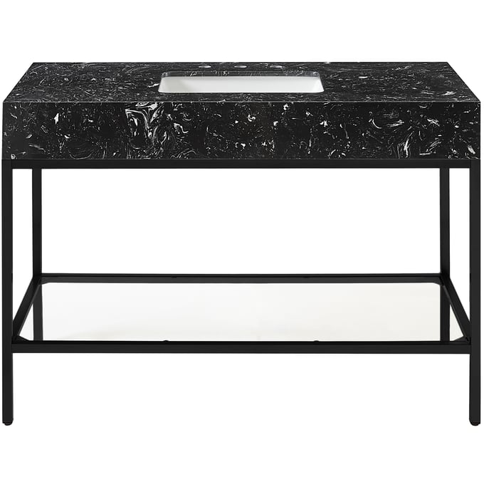 Meridian Furniture Marmo Black 48 Inch Bathroom Vanity MRD-407BLACK-48