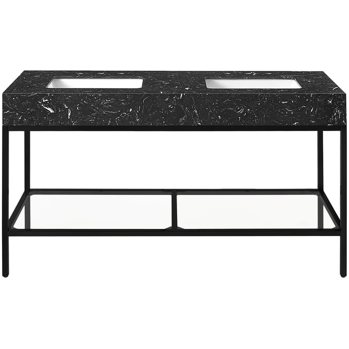 Meridian Furniture Marmo Black 60 Inch Bathroom Vanity MRD-407BLACK-60