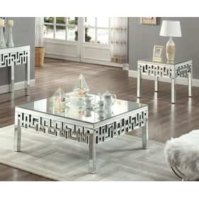 Meridian Furniture Aria Mirrored 3pc Coffee Table Set