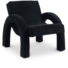 Meridian Furniture Corduroy Black Fabric Accent Chair