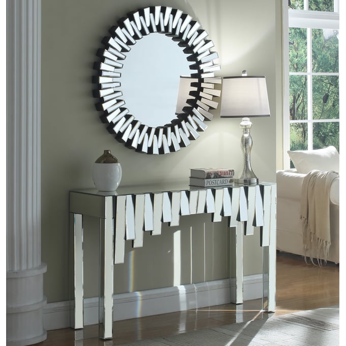 Meridian Furniture Kylie Console and Mirror Set MRD-414-CM