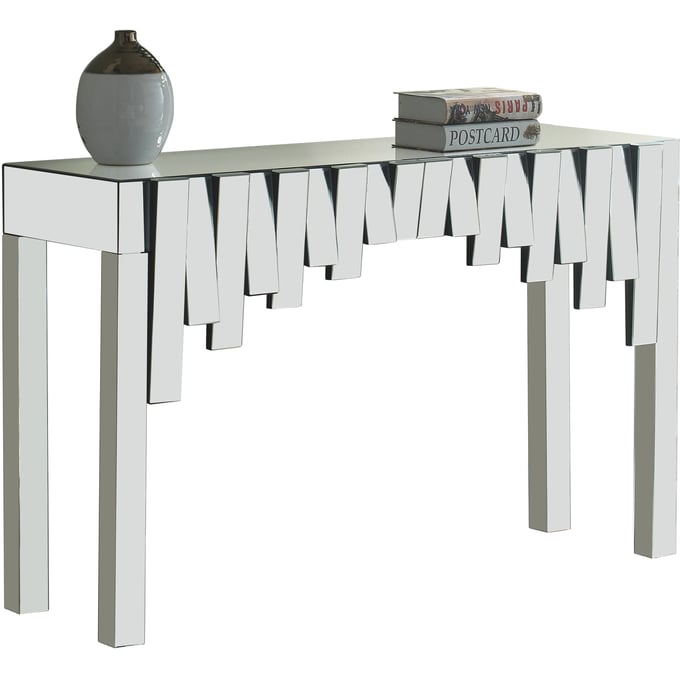 Meridian Furniture Kylie Mirrored Console Table MRD-414-T