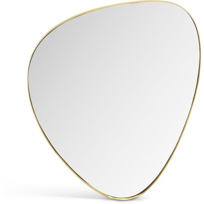 Meridian Furniture Finch Gold 24 Inch Pebble Mirror MRD-419GOLD-24M