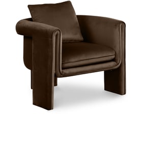 Meridian Furniture Sloan Brown Velvet Accent Chair