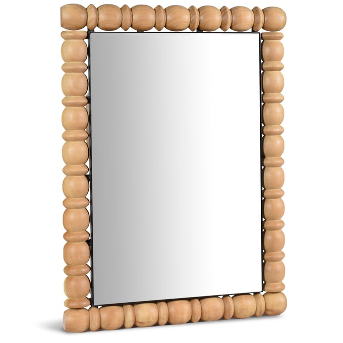 Meridian Furniture Aubrey Bleached Natural Oak Mirror MRD-437OAK-36M