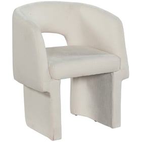 Meridian Furniture Emmet Cream Chenille Fabric Dining Chair