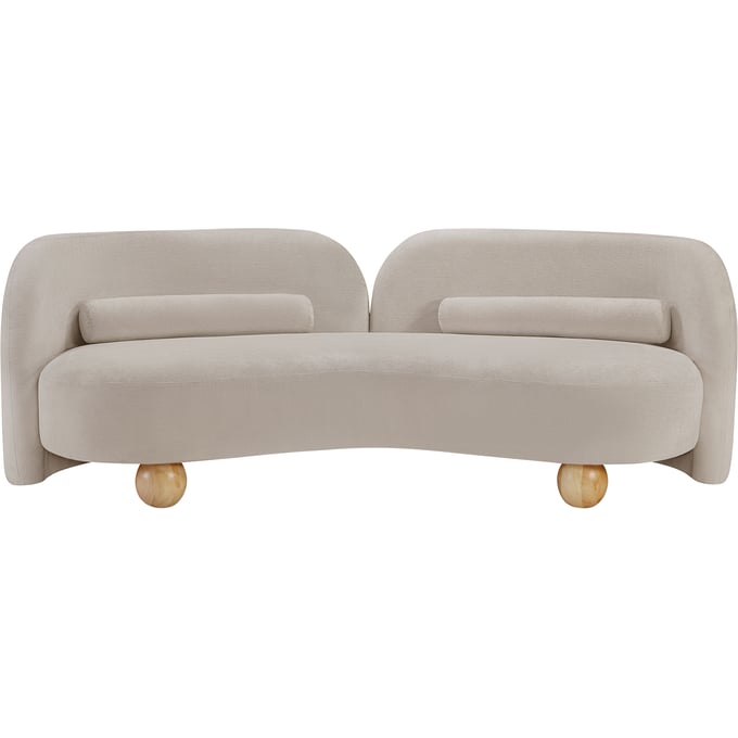 Meridian Furniture Daphne Beige Chenille Fabric Natural Sofa MRD-44001BEIGE-S