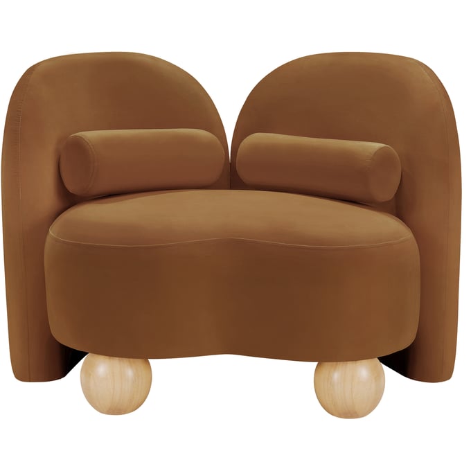 Meridian Furniture Daphne Saddle Velvet Natural Chair MRD-44002SADDLE-C