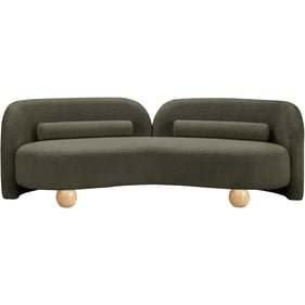 Meridian Furniture Daphne Olive Boucle Fabric Natural Sofa