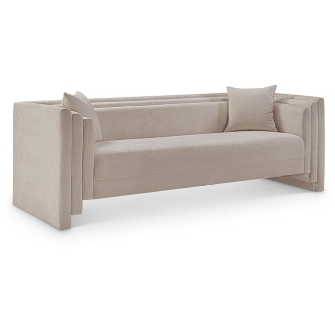 Meridian Furniture Everett Beige Chenille Fabric Sofa MRD-44068BEIGE-S