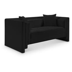 Meridian Furniture Everett Black Chenille Fabric Loveseat