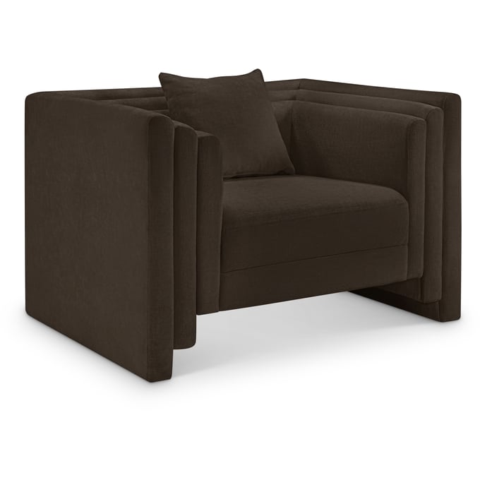 Meridian Furniture Everett Brown Chenille Fabric Chair MRD-44068BROWN-C