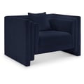 Everett Navy Chenille Fabric Chair