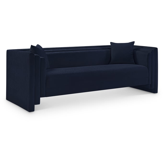 Meridian Furniture Everett Navy Chenille Fabric Sofa MRD-44068NAVY-S