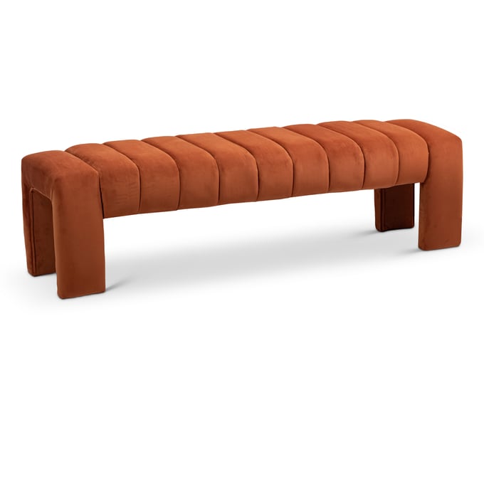 Meridian Furniture Andaz Cognac Bench MRD-443COGNAC