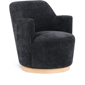 Meridian Furniture Clarita Black Fabric Swivel Accent Chair