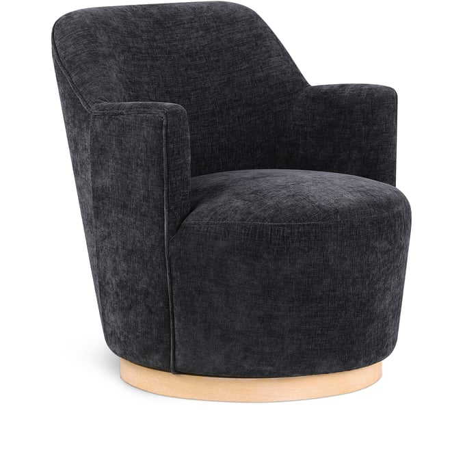 Meridian Furniture Clarita Black Fabric Swivel Accent Chair MRD-449BLACK