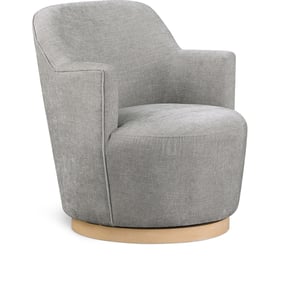 Meridian Furniture Clarita Light Grey Fabric Swivel Accent Chair