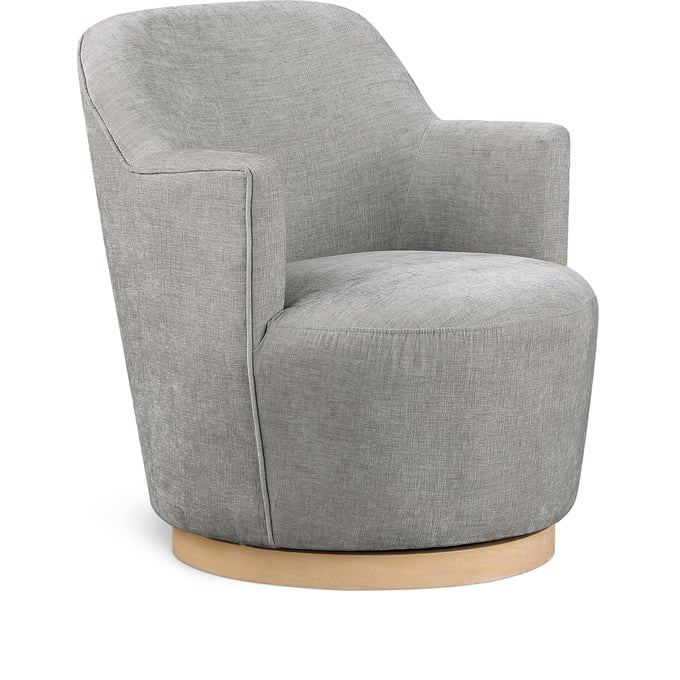 Meridian Furniture Clarita Light Grey Fabric Swivel Accent Chair MRD-449GREY