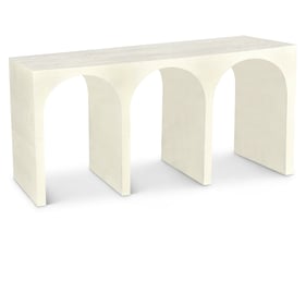 Meridian Furniture June Cream Oak Wood Console Table