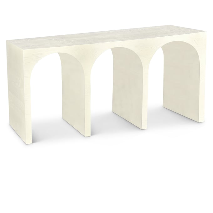 Meridian Furniture June Cream Oak Wood Console Table MRD-459CREAM-T