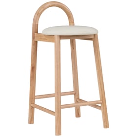 Meridian Furniture Calvin Cream Natural Stool