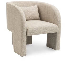 Meridian Furniture Sawyer Beige Weaved Fabric Accent Chair