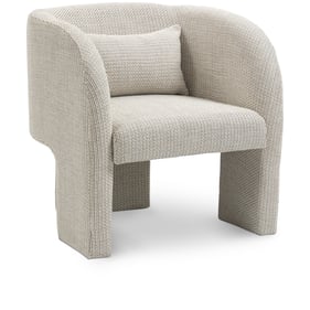 Meridian Furniture Sawyer Cream Weaved Fabric Accent Chair