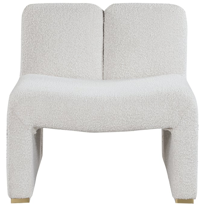 Meridian Furniture Alta Cream Brushed Gold Accent Chair MRD-498CREAM