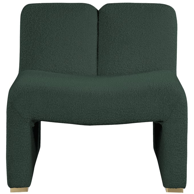 Meridian Furniture Alta Green Brushed Gold Accent Chair MRD-498GREEN