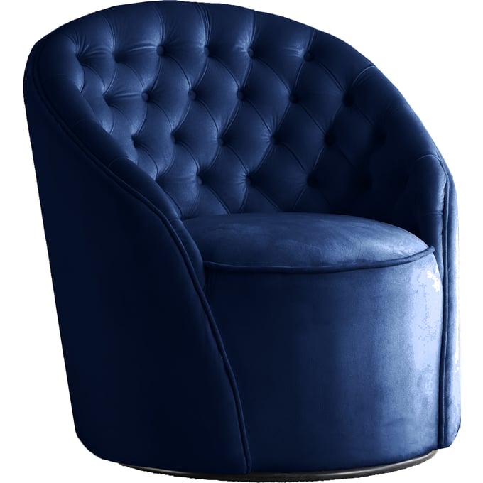 Meridian Furniture Alessio Navy Velvet Accent Chair MRD-501NAVY