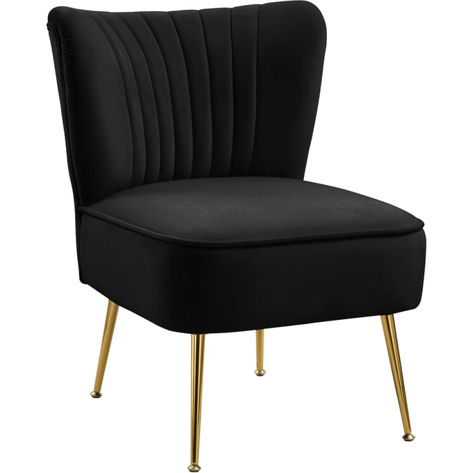 Meridian Furniture Tess Black Velvet Accent Chair MRD-504BLACK