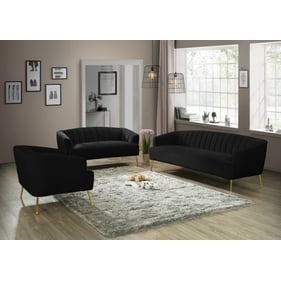 Meridian Furniture Tori Black 3pc Living Room Set