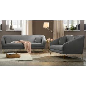 Meridian Furniture Hermosa Grey Velvet 2pc Living Room Set